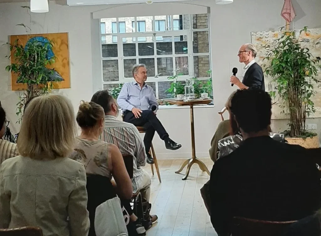 Albert Read, MD of Conde Nast and Will Gompertz, Artistic Director at the Conduit Club, London